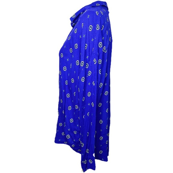 Free People Button Down Blouse Blue Size Small - Picture 5 of 5